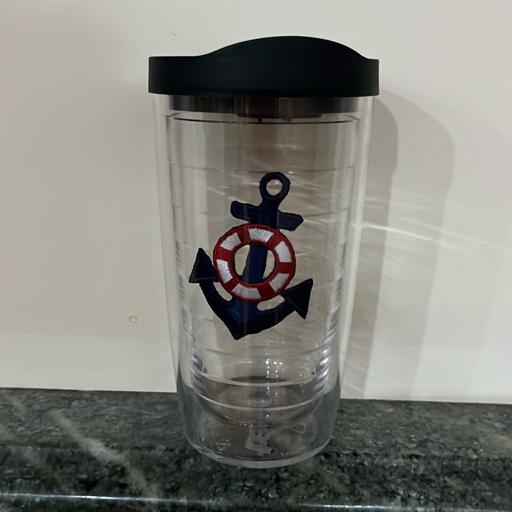Tervis with anchor and black lid